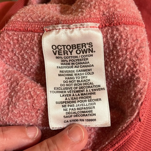 LAST CHANCE | OVO October’s Very Own Drake washed red distressed Sweatshirt - Picture 6 of 12